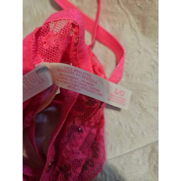 Victoria's Secret PINK Lace Bralette Sz L New - Picture 8 of 12